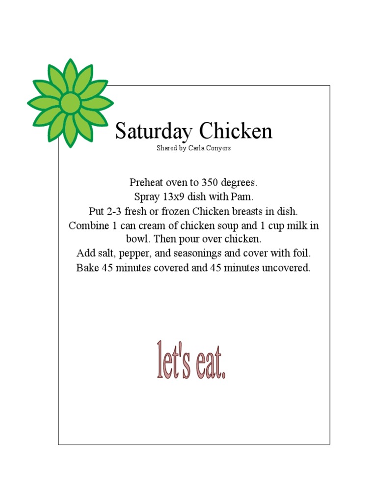 Easy Baked Chicken Recipe | PDF