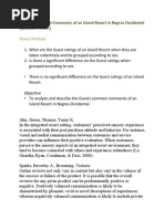 Mixed Method: Guest Ratings and Comments of An Island Resort in Negros Occidental (Lakawon Resort)