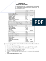 PGDM (2021-23) Exercise On Final Accounts