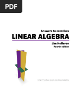 Linear Algebra: Answers To Exercises