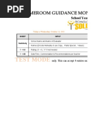 Homeroom Guidance Monitoring Tool School Level