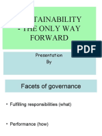 Sustainability - The Only Way Forward: Presentation by