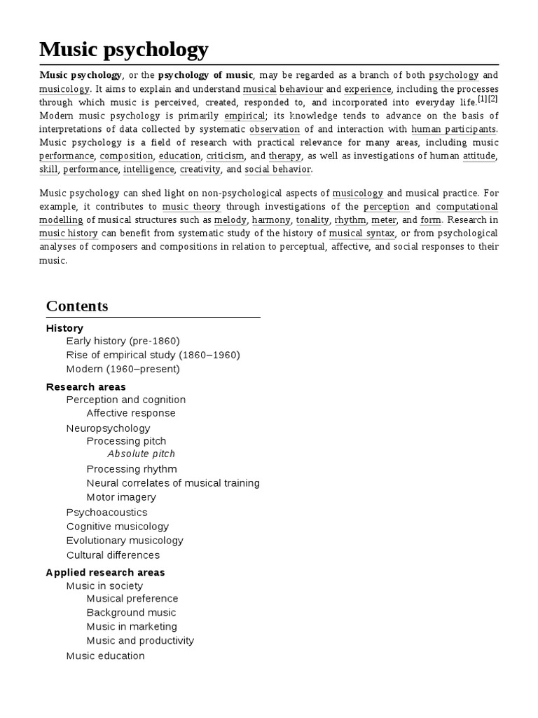 The Psychology Of Music Pdf – (PDF) Music Psychology – JZQUW