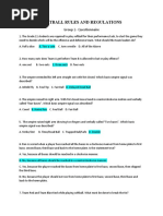 Questionnaire (SOFTBALL RULES AND REGULATIONS)