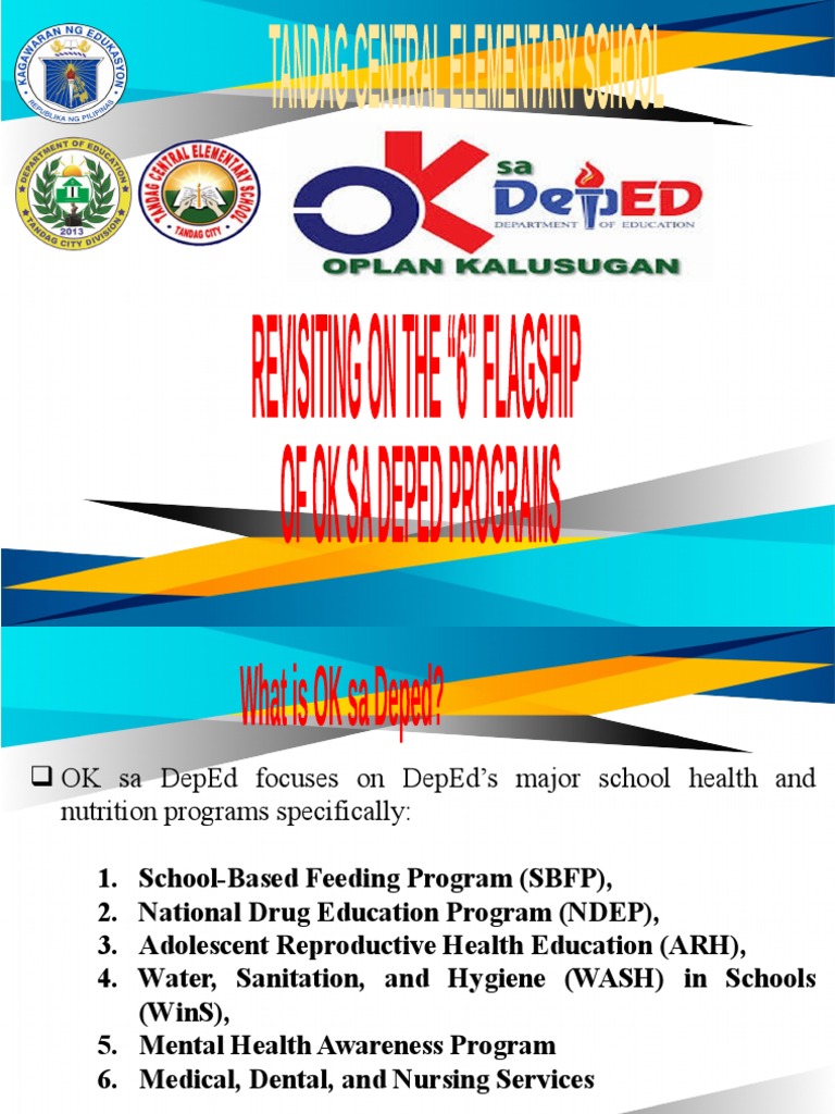 DepEd's 6 Flagship Health Programs | PDF