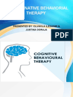 CBT: Cognative Behaviorial Therapy: Presented By: Olusola Ilesanmi & Justina Ograja