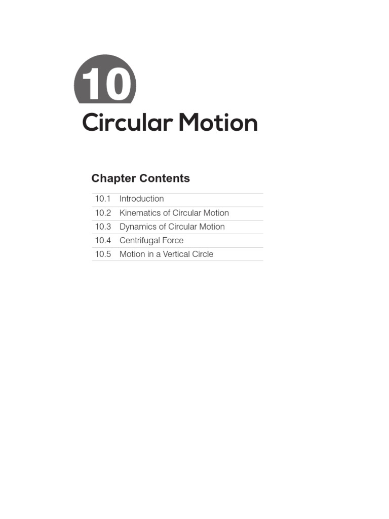 Circular Motion Study Material PDF Acceleration Velocity