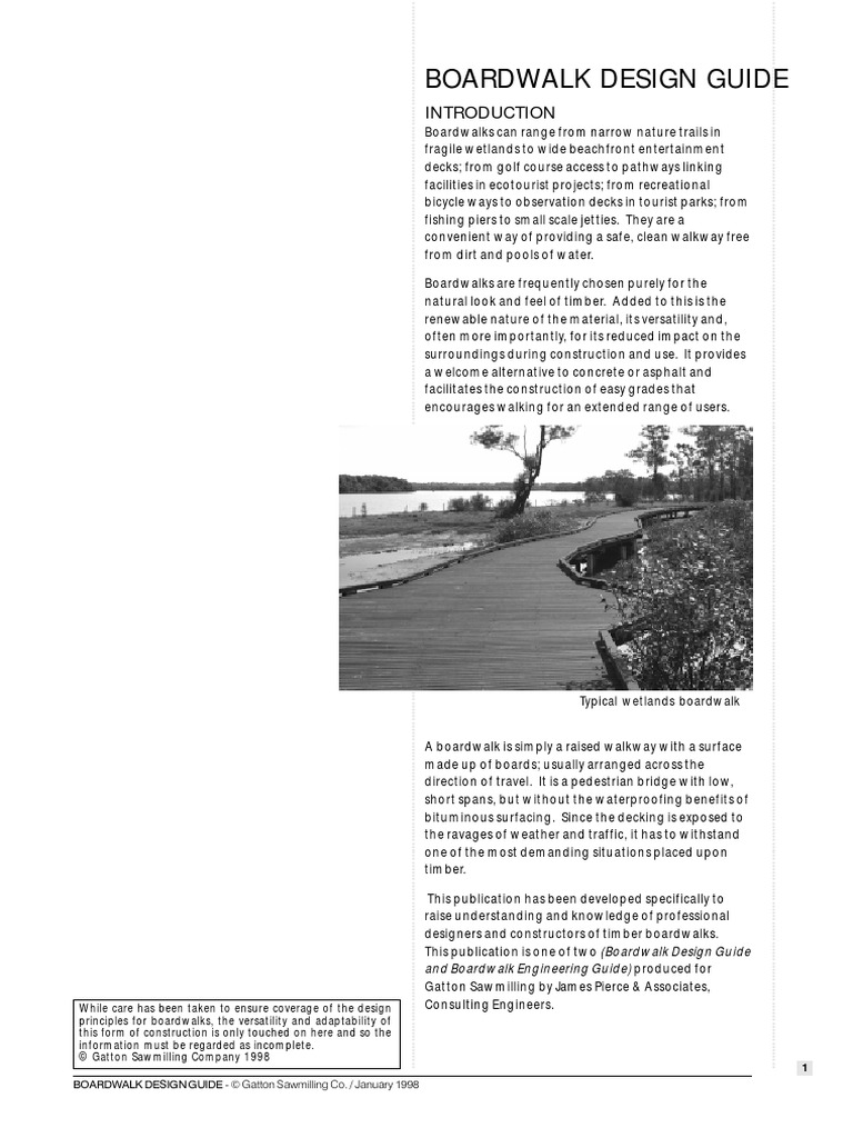 Boardwalk Design | PDF | Lumber | Design