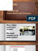 MKTM503 Tutorial On: Global Market Entry Strategies