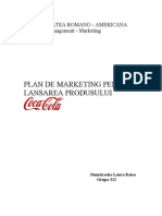 Plan de Marketing pentru Lansarea Produsului - Coca Cola
