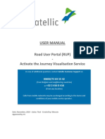 User Manual: Road User Portal (RUP) - Activate The Journey Visualisation Service
