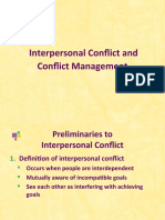 Interpersonal Conflict and Conflict Management