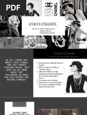 Coco Chanel: Project By: Istrate Amalia-Sorena Zaharia Andreea