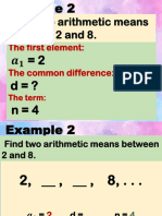 Find Two Arithmetic Means Between 2 and 8.: The First Element: The Common Difference