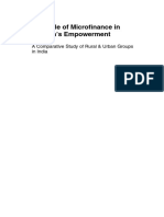The Role of Microfinance in Women's Empowerment: A Comparative Study of Rural & Urban Groups in India