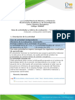 Guía de Actividades y Rúbrica de Evaluación - Unidad 1 - Tarea 2 - Geometría Molecular y Compuestos Coordinados