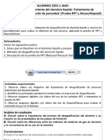 Evaluación de la desgasificación del aluminio líquido