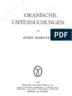 J. Horovitz - Koranische Untersuchungen