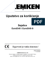 Lemken EuroDrill (S) 300-25, Uputstvo Za Korištenje (SRB)