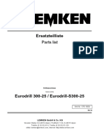 Eurodrill(S) 300-25, Parts List (ENG)