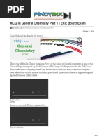 MCQ in General Chemistry Part 1 ECE Board Exam