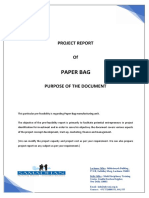 Project Report on Setting Up a Paper Bag Manufacturing Unit