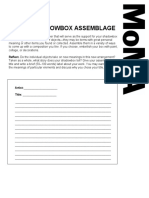 Make A Shadowbox Assemblage: Worksheet