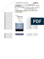 Input Data Sheet For E-Class Record: Region Division School Name School Id School Year Address