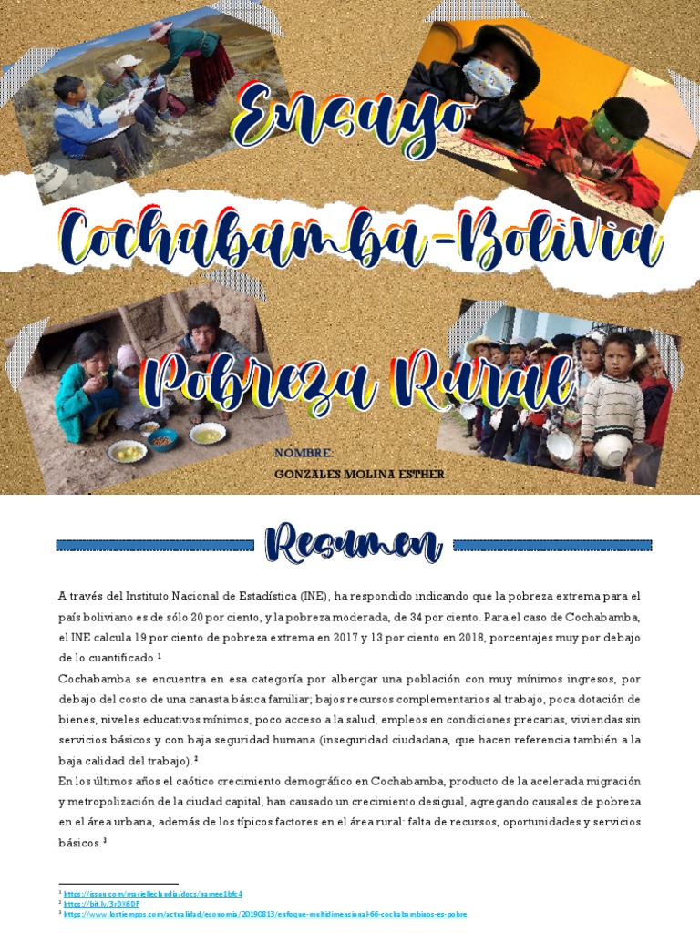 Pobreza Rural en Cochabamba, Bolivia | PDF | Pobreza | Pobreza e indigencia