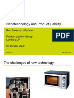 Nanotechnology and Product Liability: Rod Freeman - Partner Product Liability Group Lovells LLP