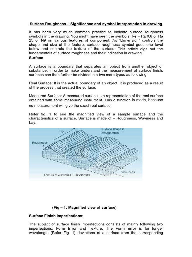 Understanding Surface Roughness Symbols | PDF | Surface Roughness | Mean