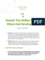 Rooted - The Hidden Places Where God Develops You Handout Week 1