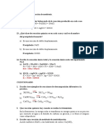 REACCIONES QUÍMICAS (Experimento 4 y Cuestionario)