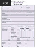 Visa Purple Card: Application Form