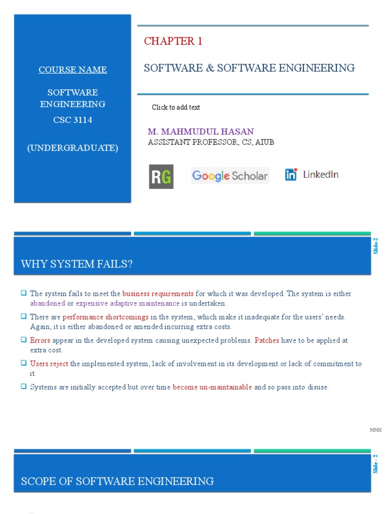 SE - Ch.01 - Software and Software Engineering | PDF | Software ...