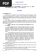 Plaintiff-Appellee vs. Accused-Appellant: People of The Philippines, Jose SALVADOR A.K.A. "Felix"