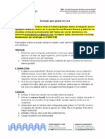 Consejos para Grabar Audiovisuales Desde Casa.