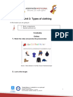 Unit 3: Types of Clothing: in This Lesson You Are Going To: Make Comparisons Explain Preferences