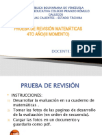 Iii Momento Prueba de Revision 4to Año