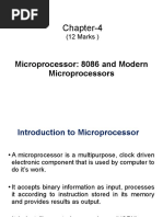 Chapter-4: Microprocessor: 8086 and Modern Microprocessors