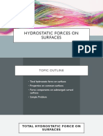 Hydrostatic Forces on Submerged Surfaces