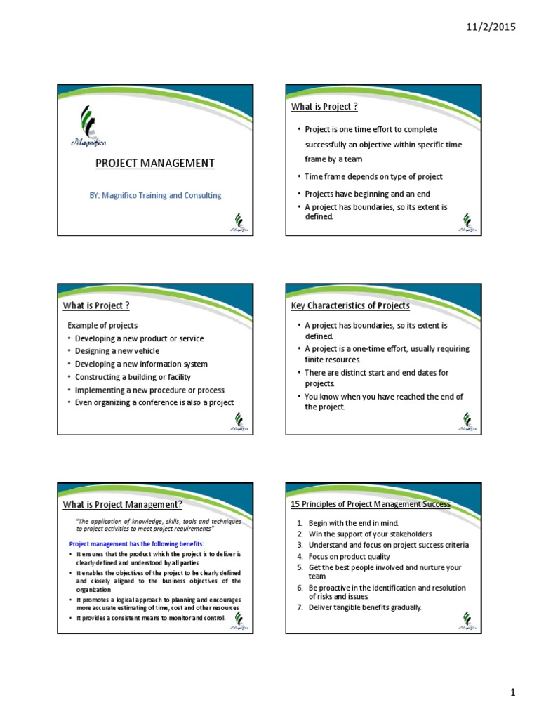 Project Management Training Overview | PDF | Project Management | Cognition