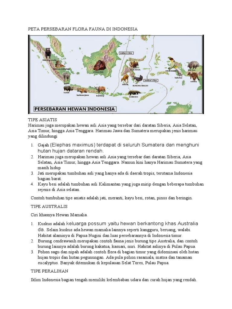Peta Persebaran Flora Fauna Indonesia Pdf