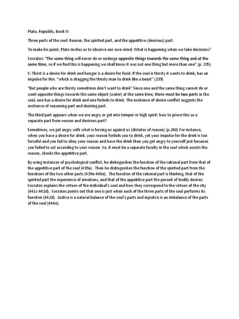 Plato's Tripartite Soul Theory | PDF