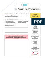Azul Amarillo Rosa Sencillo Con Líneas Emociones Diario Registro Social y Emocional Aprendizaje Hoja de Ejercicios
