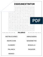 Sopa de Letras Partes de Un Extintor