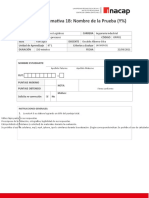 Evaluación 1B Ejercicios Segundo Semestre