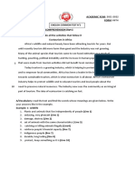 Part One: Reading For Comprehension (8Pts) Read The Text Bellow and Do All The Activities That Follow It Ecotourism in Africa