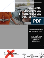 Calidad, Productividad y Rentabilidad Del Servicio