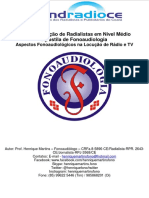 15. Curso Formação de Radialistas Em Nível Médio Apostila de Fonoaudiologia Aspectos Fonoaudiológicos Na Locução de Rádio e TV (Portugués) Autor Henrique Martins